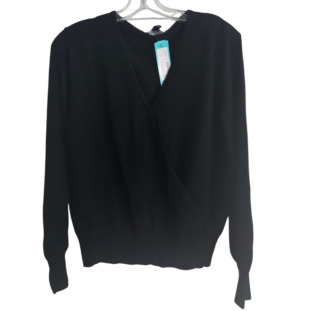 Montgomery‎ Post Woman's Medium Black Faux Wrap NWT Office Chic Staple Classic